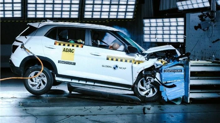 Hyundai Creta chỉ đạt 3 sao về cấp độ an toàn. Ảnh: Autocarindia