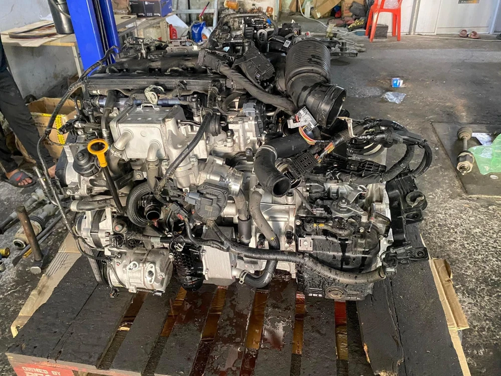 Đây là "trái tim" của chiếc xe chạy dầu nhưng đổ nhầm xăng đang được cư dân mạng xôn xao. Ảnh: MXH