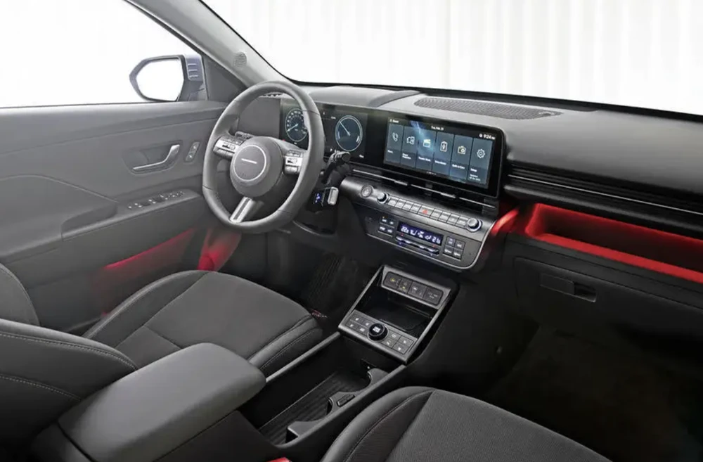 Màn hình xe được trang bị trên Hyundai Kona mới. Ảnh: Autocar