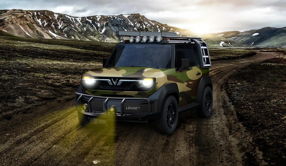 Hình ảnh về chiếc xe điện VF 3 đang cư dân mạng truyền tay nhau. Ảnh: MXH