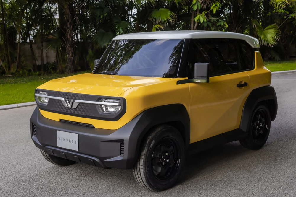 Tại triển lãm, người dùng được tận mắt nhìn thấy mẫu VinFast VF 3.