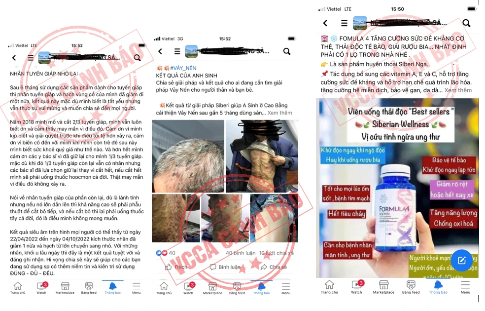 Cảnhbáo của Cục cạnh tranh và bảo vệ người tiêu dùng về các trang mạng xã hội quảng cáo nói quá công dụng sản phẩm