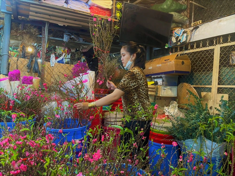 Cành đào này có giá 150.000 đồng