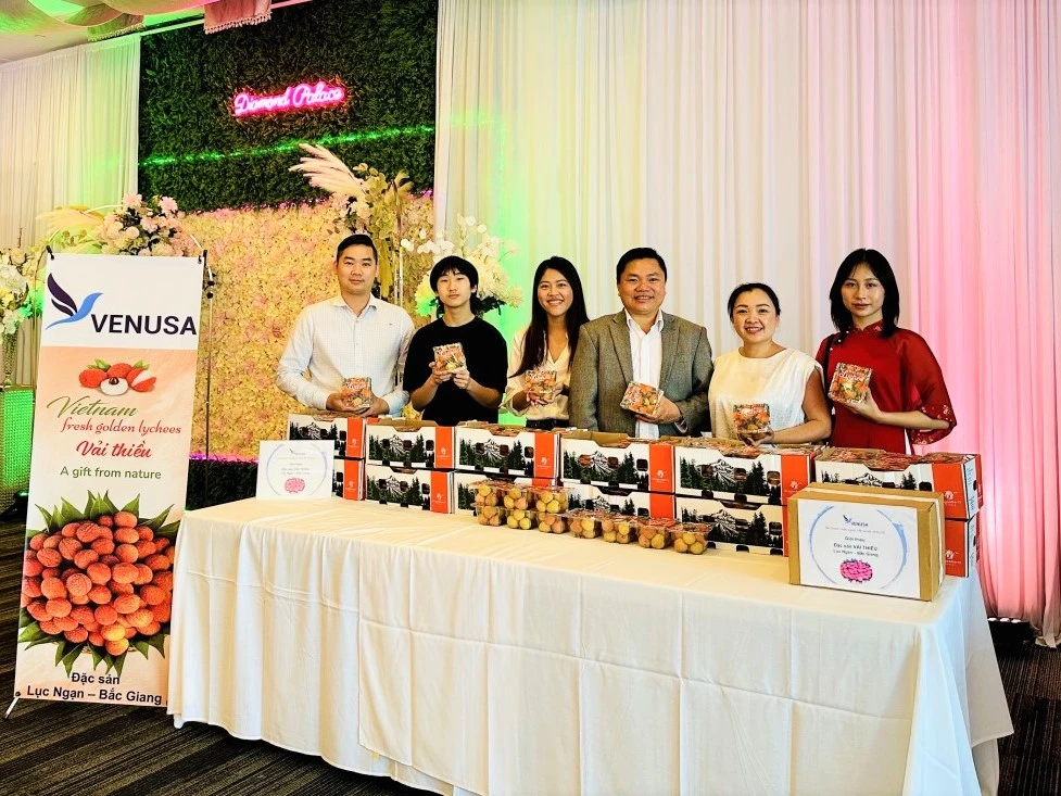 Vải thiều Việt đi đường biển có mặt ở siêu thị Mỹ, giá 200.000 đồng/kg ảnh 2