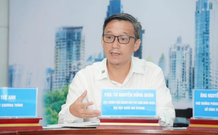 PGS TS Nguyễn Hồng Quân, Viện trưởng Viện Nghiên cứu Phát triển Kinh tế tuần hoàn (Đại học Quốc gia TP.HCM). Ảnh: THUẬN VĂN