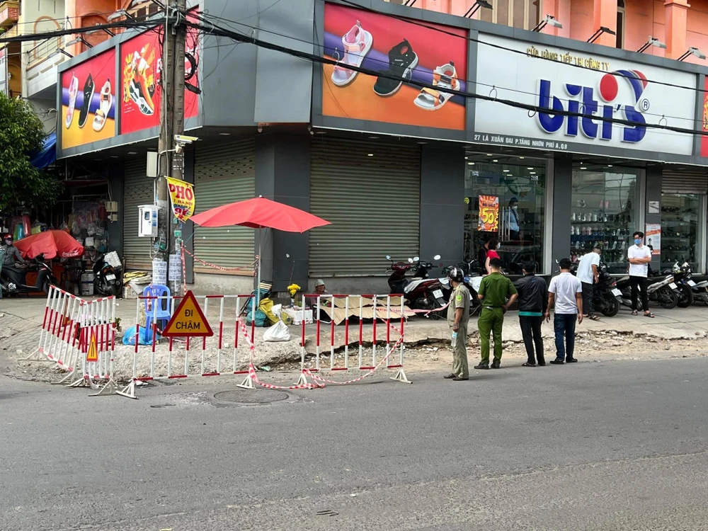 Hiện trường vụ việc được công an điều tra làm rõ. Ảnh: CM