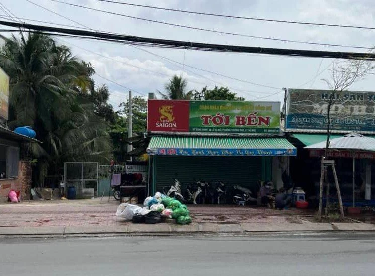 Quán nhậu, nơi xảy ra vụ việc. Ảnh: TS