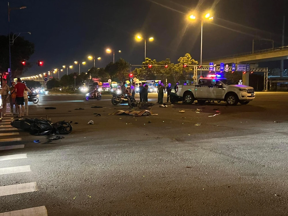 Hiện trường vụ tai nạn. Ảnh: TS