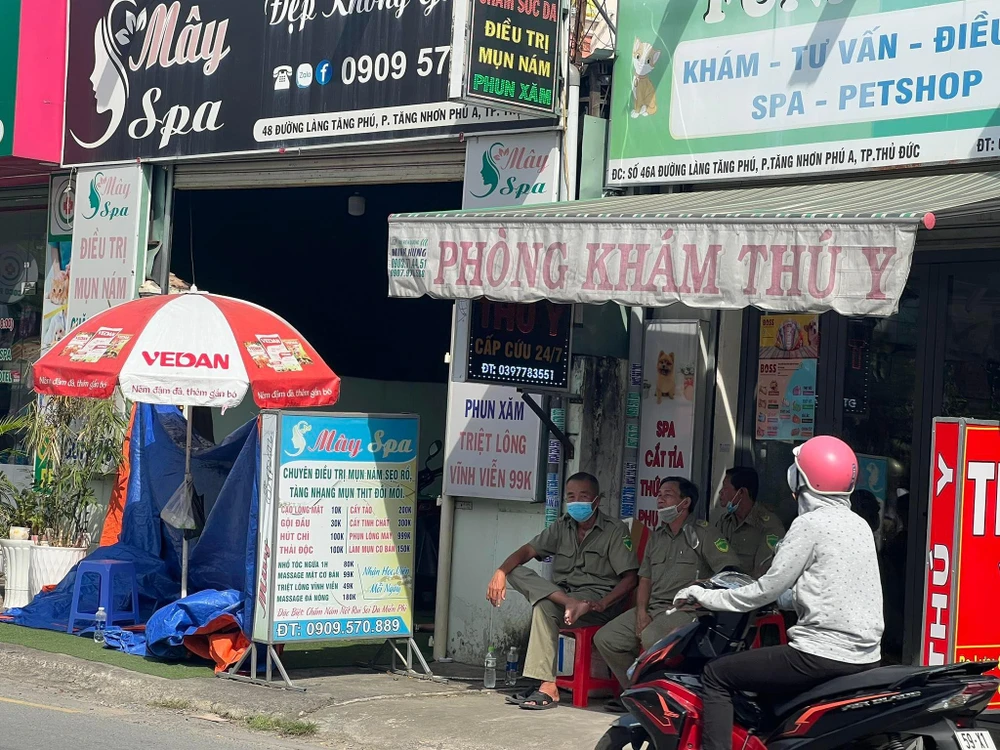 Hiện trường vụ việc đã được phong tỏa để phục vụ công tác điều tra