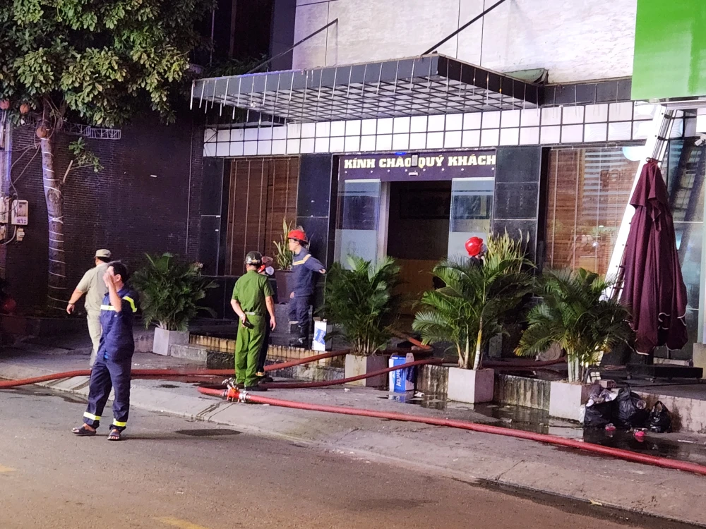Cơ sở massage bị cháy nằm trên đường số 2. Ảnh: TS