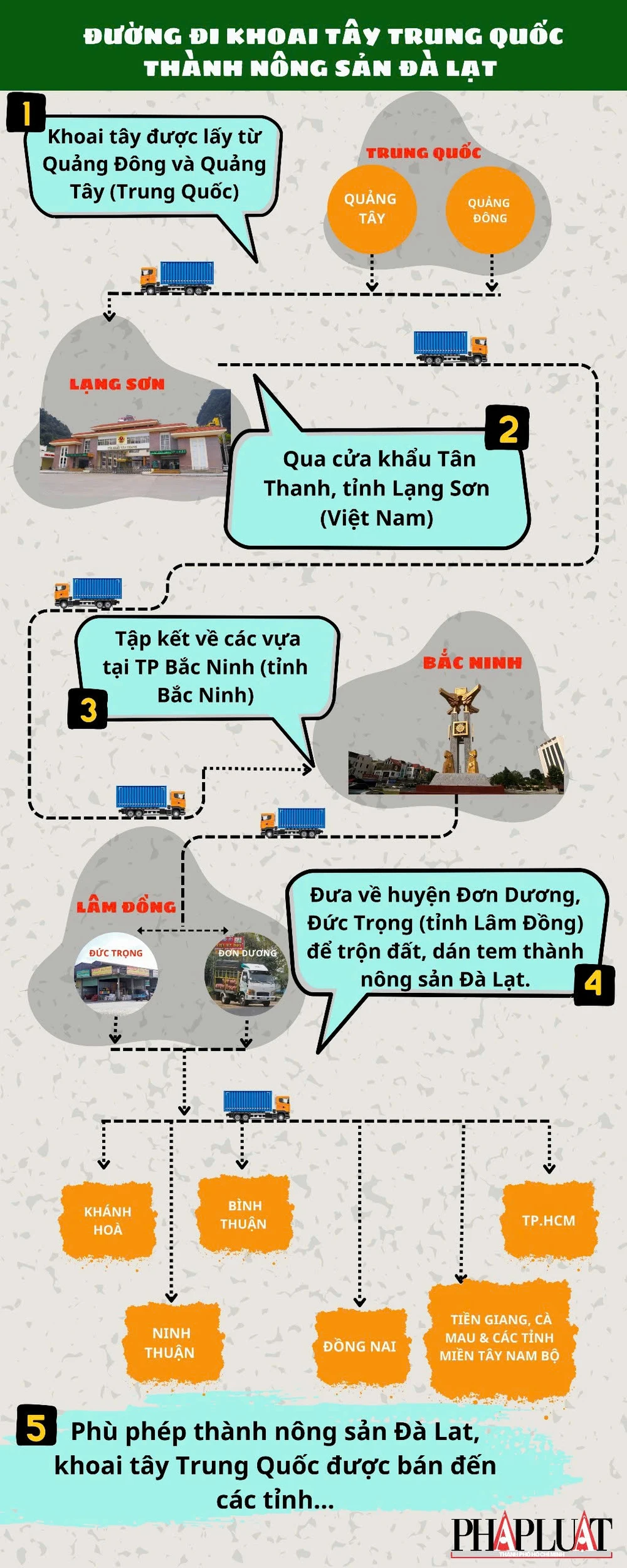 Đường đi của khoai tây Trung Quốc thành nông sản Đà Lạt