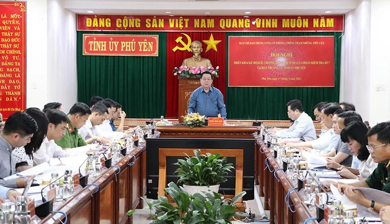 Ông Nguyễn Trọng Nghĩa, Bí thư Trung ương Đảng, Trưởng Ban Tuyên giáo Trung ương, Trưởng đoàn kiểm tra triển khai kế hoạch kiểm tra. Ảnh: PHẠM CƯỜNG