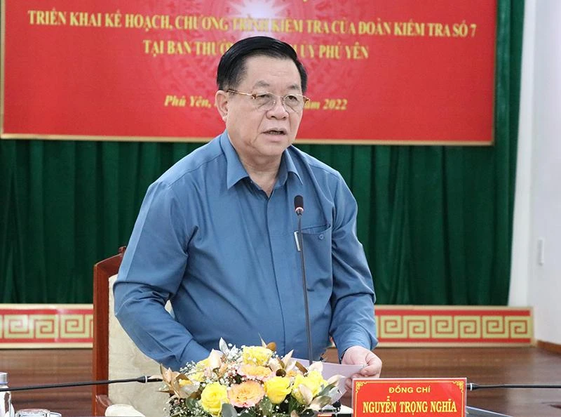 Ông Nguyễn Trọng Nghĩa, Bí thư Trung ương Đảng, Trưởng Ban Tuyên giáo Trung ương, chỉ đạo nhiều vấn đề quan trọng về kiểm tra. Ảnh: PHẠM CƯỜNG.