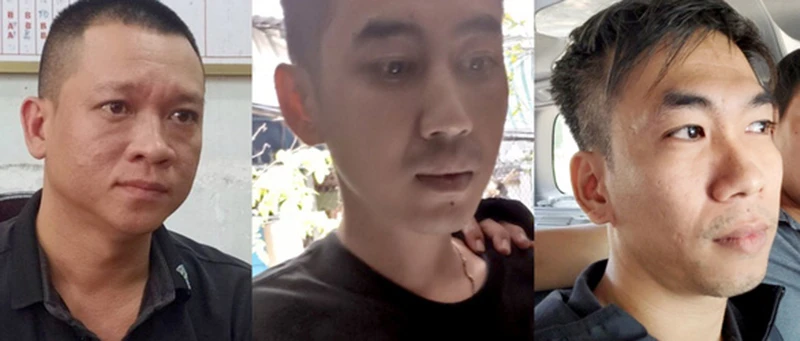 Ba nghi phạm Nguyễn Ngọc Cường, Nguyễn Huỳnh Đức, Trần Ngọc Khanh đang bị tạm giữ. Ảnh: CACC