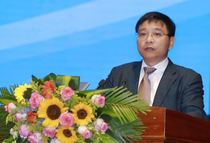 Bộ trưởng Bộ GTVT Nguyễn Văn Thắng trình bày tham luận tại hội nghị. Ảnh: TTBC Bộ trưởng Bộ GTVT Nguyễn Văn Thắng trình bày tham luận tại hội nghị. Ảnh: TTBC