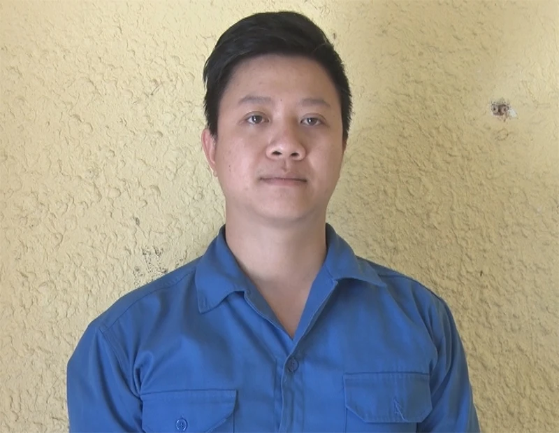 Huỳnh Lương Bằng sau khi bị bắt. Ảnh: CACC