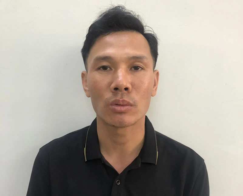 Phạm Đức Tâm sau khi bị công an bắt giữ. Ảnh: CACC