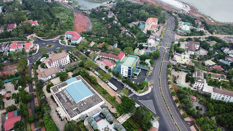 Công ty TNHH Cây xanh Công Minh cùng liên danh trúng nhiều gói thầu ở TP Gia Nghĩa. Ảnh: NV