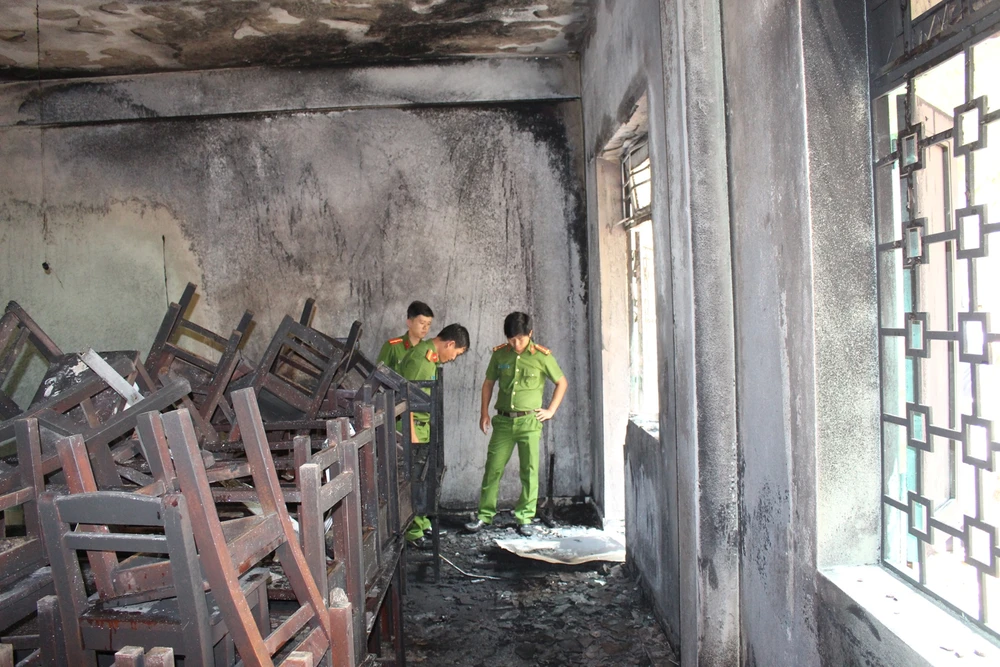 Hiện trường vụ cháy.