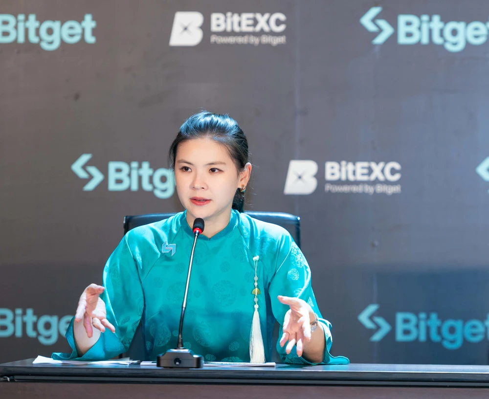 Bà Gracy Chen, Giám đốc điều hành tại Bitget. Ảnh: NGỌC DIỆP