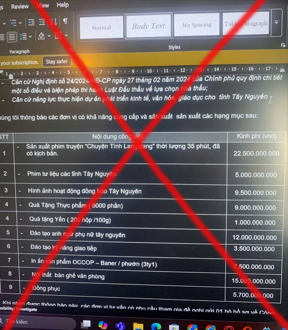 Xuất hiện tình trạng mạo danh sở VHTT&DL tỉnh Lâm Đồng lừa đảo doanh nghiệp