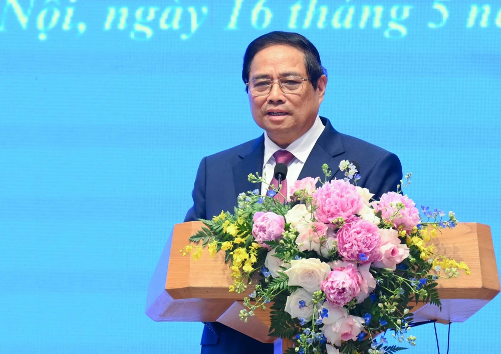 Thủ tướng Phạm Minh Chính tại cuộc họp báo ngày hôm nay. Ảnh: NGỌC DIỆP