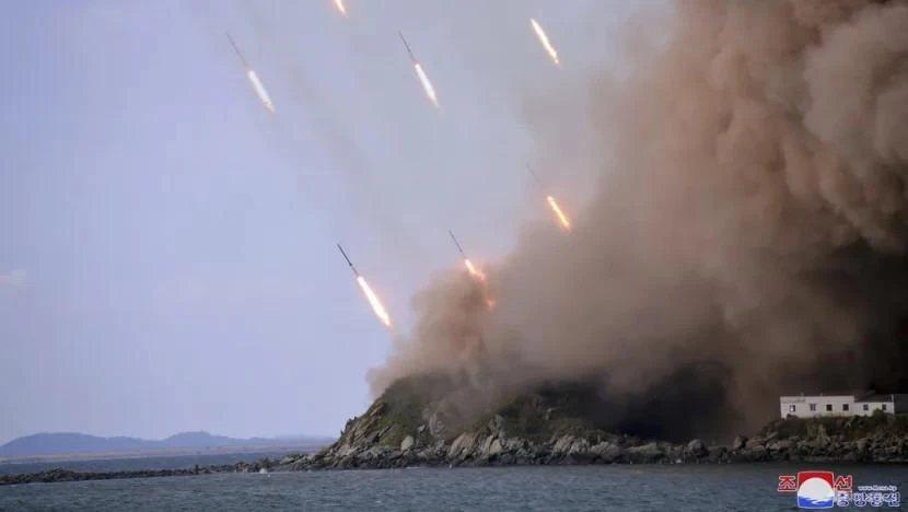 Triều Tiên tập trận quân sự tại một địa điểm không được tiết lộ ở Triều Tiên vào ngày 6-10 năm 2022. Ảnh: KCNA