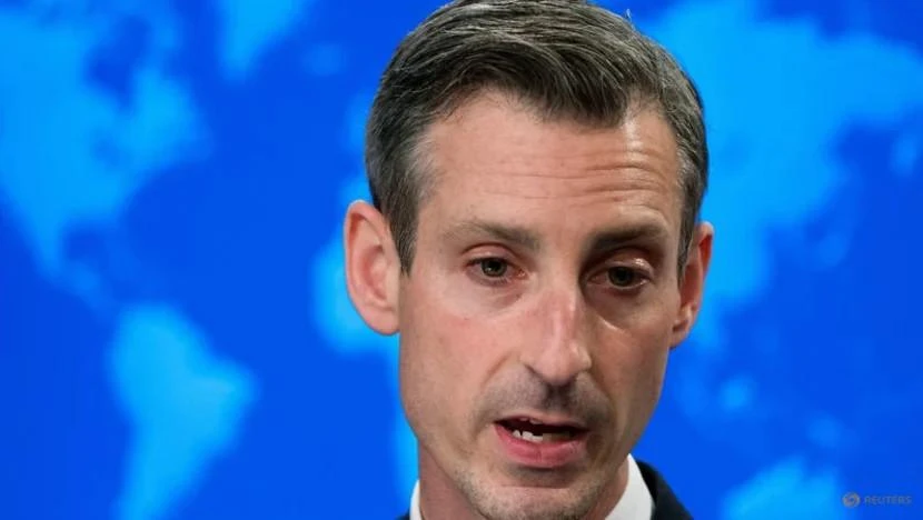 Phát ngôn viên Bộ Ngoại giao Mỹ Ned Price trong một cuộc họp báo ở thủ đô Washington D.C. (Mỹ) ngày 10-3. Ảnh: REUTERS