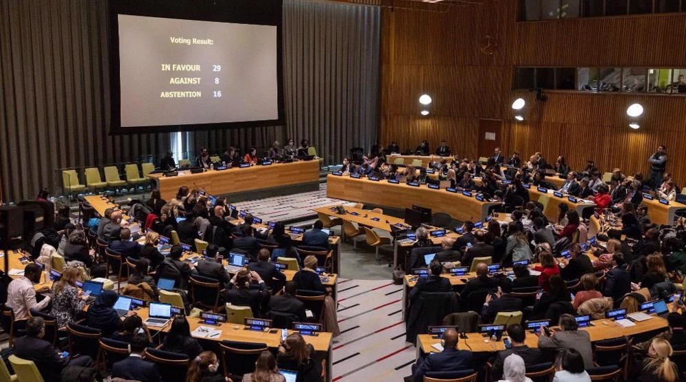 Hội đồng Kinh tế và Xã hội Liên Hợp Quốc (ECOSOC) thông qua dự thảo nghị quyết do Mỹ soạn thảo loại bỏ Iran khỏi Ủy ban Địa vị Phụ nữ (CSW) tại trụ sở LHQ ở New York (Mỹ) ngày 14-12. Ảnh: REUTERS