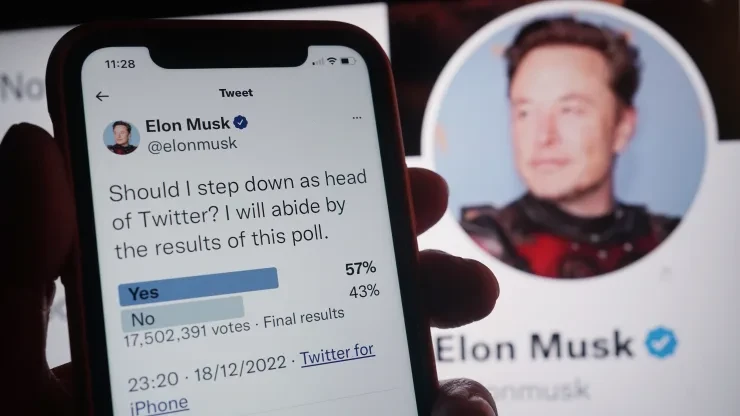 Ông Elon Musk mở cuộc thăm dò ý kiến Twitter về việc liệu ông có nên rời khỏi vị trí đứng đầu công ty hay không. Ảnh: CNBC