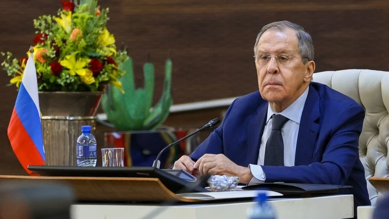Ngoại trưởng Nga Sergey Lavrov tại thủ đô Pretoria (Nam Phi) ngày 23-1. Ảnh: SPUTNIK