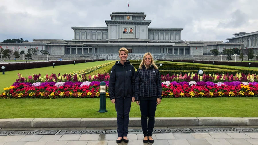 Cô Sebova và cô Davey đến Triều Tiên vào tháng 4-2018. Ảnh: RACHEL DAVEY