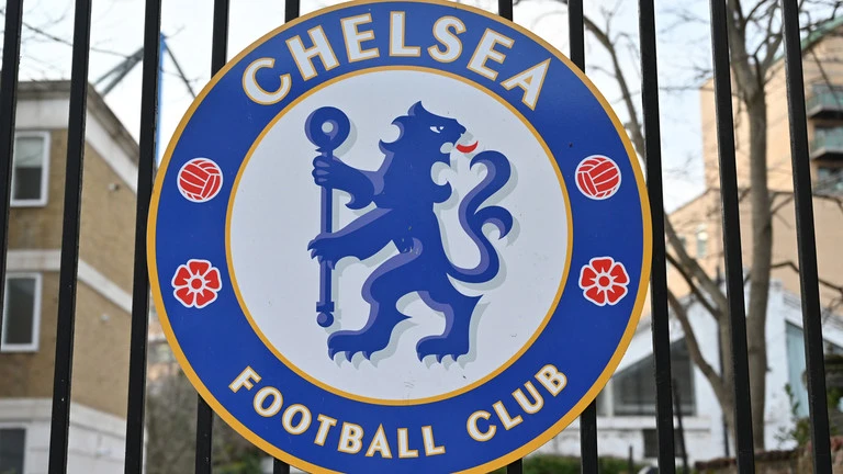 Logo Câu lạc bộ bóng đá Chelsea của Anh. Ảnh: AFP