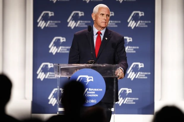 Cựu Phó Tổng thống Mỹ Mike Pence. Ảnh: THE WALL STREET JOURNAL Cựu Phó Tổng thống Mỹ Mike Pence. Ảnh: THE WALL STREET JOURNAL