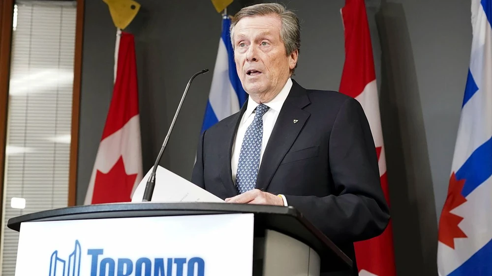 Thị trưởng Toronto John Tory. Ảnh: AP