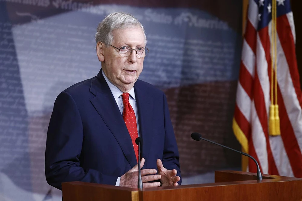 Lãnh đạo đảng Cộng hòa tại Thượng viện Mỹ Mitch McConnell. Ảnh: AP