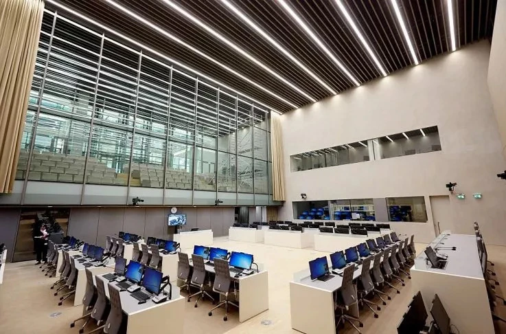 Phòng xử án của Tòa án Hình sự Quốc tế. Ảnh: GETTY IMAGES