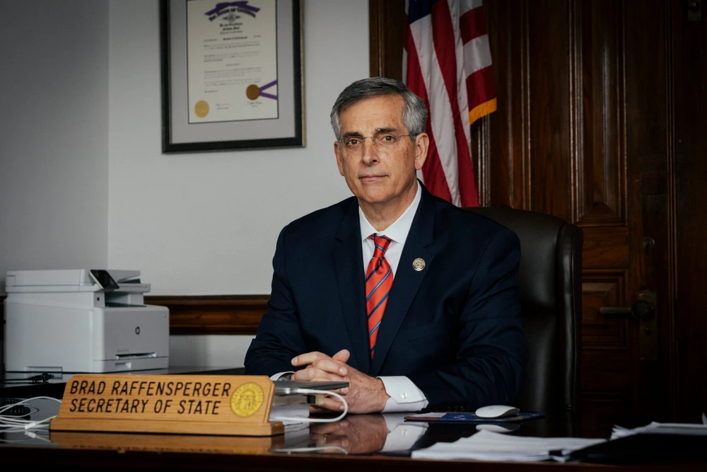 Chánh thư ký bang Georgia - ông Brad Raffensperger. Ảnh: THE NEW YORK TIMES