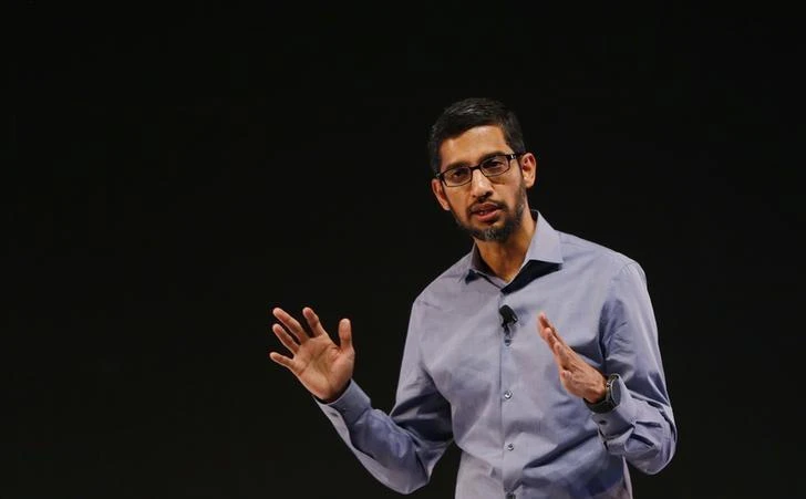 Ông Sundar Pichai - giám đốc điều hành của Google. Ảnh: REUTERS Ông Sundar Pichai - giám đốc điều hành của Google. Ảnh: REUTERS