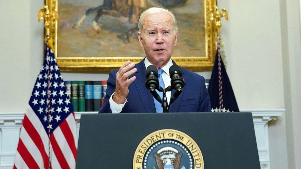 Tổng thống Mỹ Joe Biden phát biểu về trần nợ tại Nhà Trắng (thủ đô Washington D.C, Mỹ) ngày 17-5. Ảnh: REUTERS