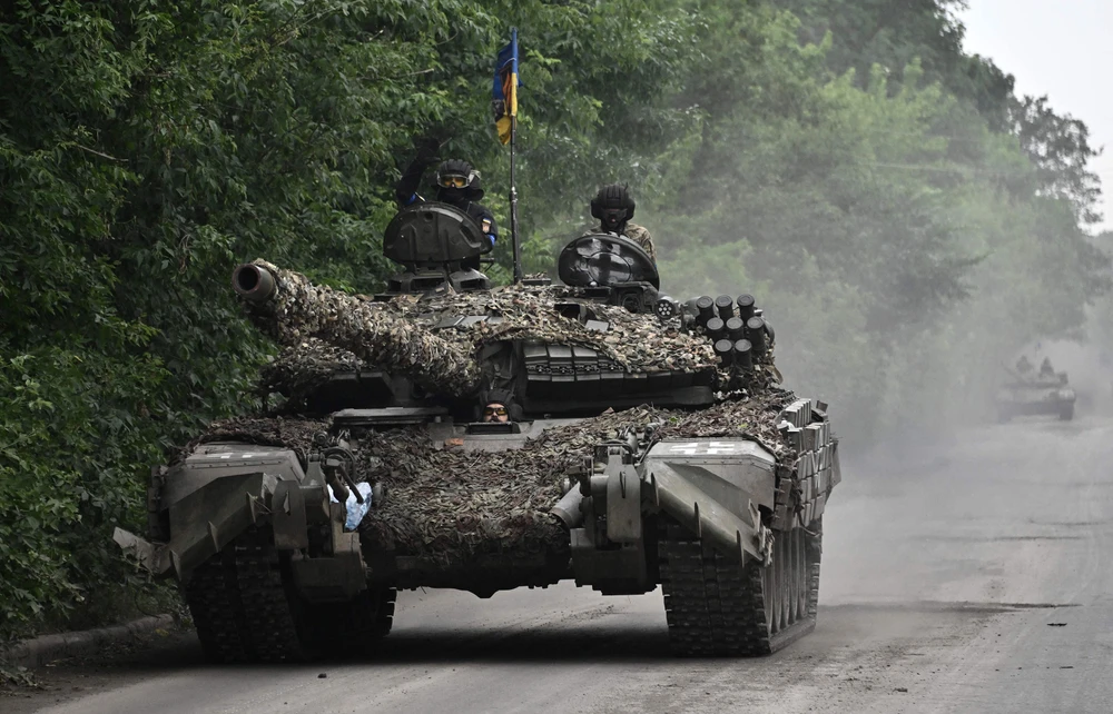 Binh sĩ Ukraine ở tỉnh Donetsk (Ukraine) ngày 28-6. Ảnh: AFP