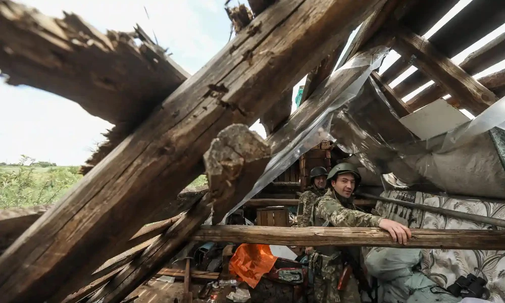 Binh sĩ Ukraine tại tỉnh Donetsk (miền đông Ukraine). Ảnh: EPA