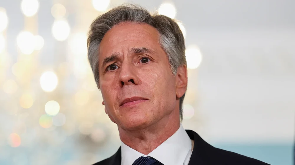 Ngoại trưởng Mỹ Antony Blinken tại trụ sở Bộ Ngoại giao Mỹ ở thủ đô Washington D.C (Mỹ) ngày 7-8. Ảnh: REUTERS