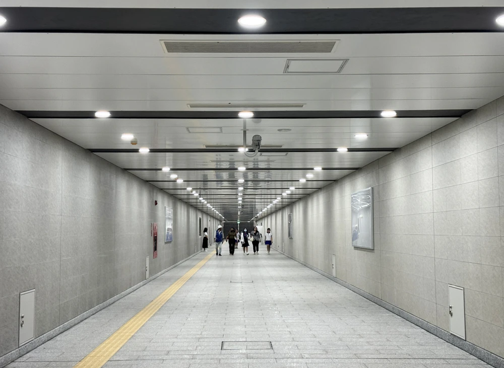 Không gian ngầm trong ga Ba Son, tuyến metro số 1. Ảnh: ĐÀO TRANG