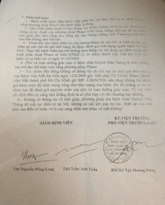 Lấn cấn vụ kiện đòi bồi thường 85.000 USD với bệnh viện Mắt Sài Gòn ảnh 2