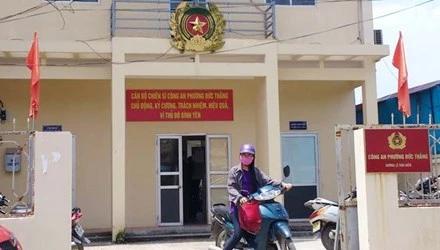 Trụ sở Công an phường Đức Thắng - nơi xảy ra vụ việc. Ảnh: Tuấn Nguyễn