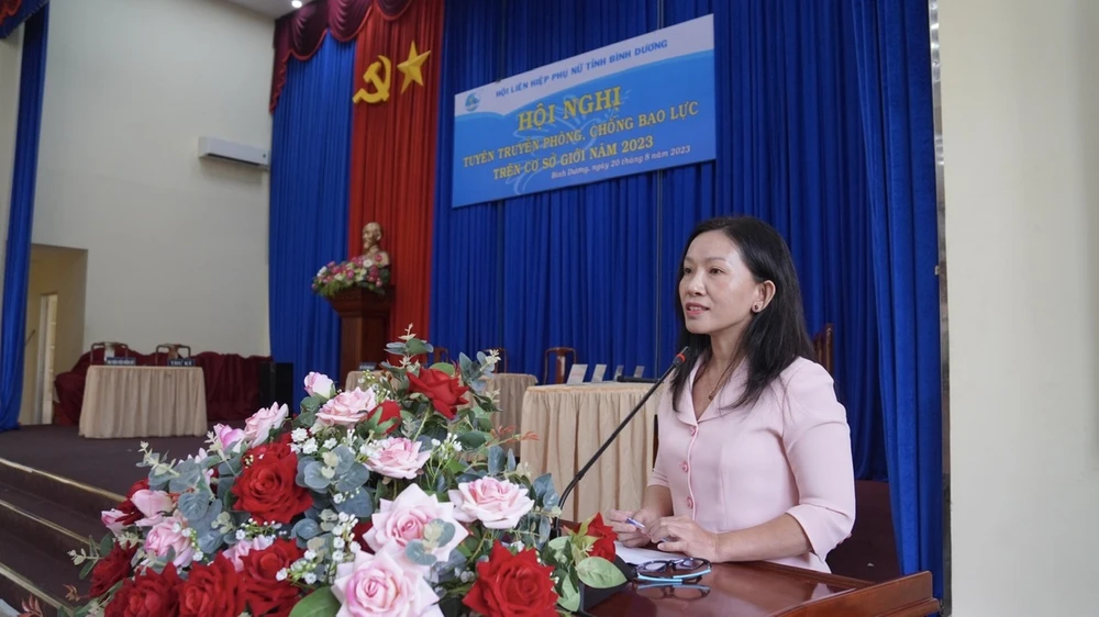 Bà Huỳnh Thị Thúy Phương, Phó Chủ tịch Hội LHPN tỉnh Bình Dương