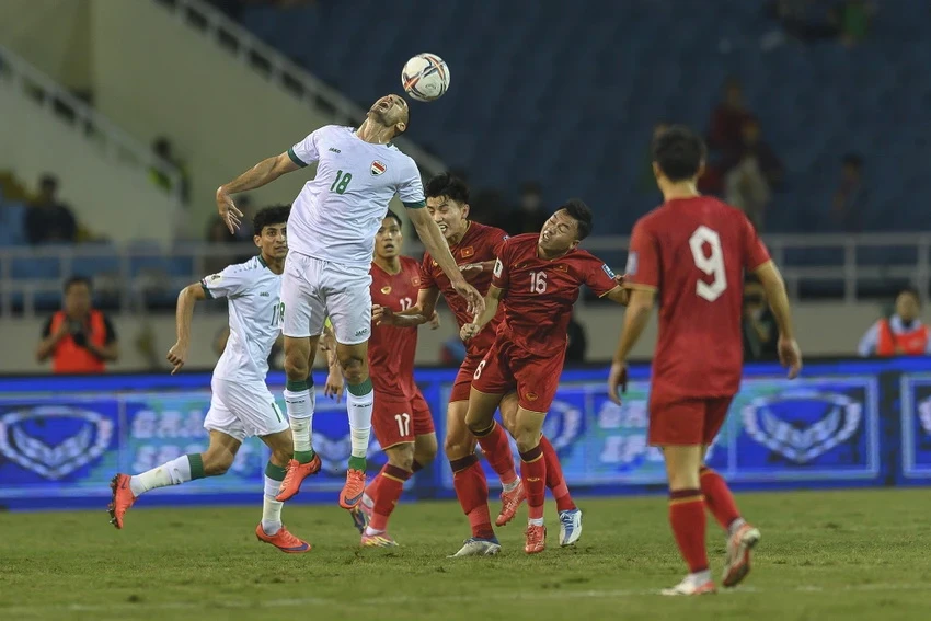 Trận Việt Nam - Iraq 0-1 ở lượt đi. Ảnh: ANH THỊNH