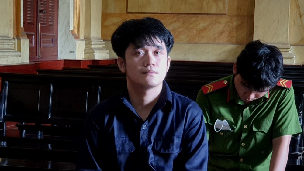 Bị cáo Bành Tất Hoài tại phiên tòa phúc thẩm. ẢNH: SONG MAI