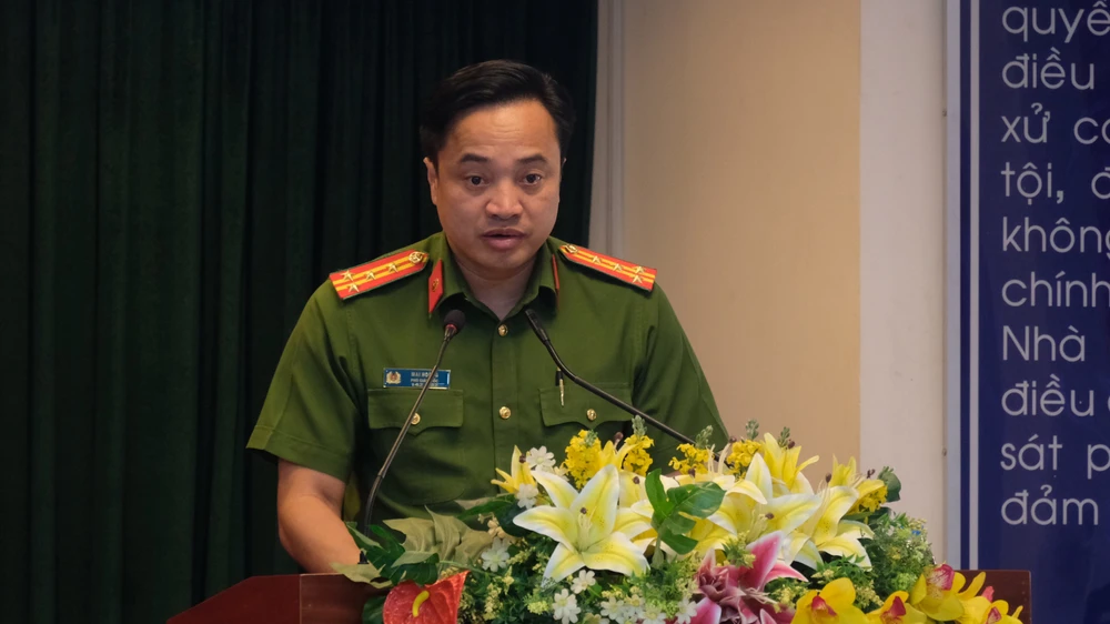 Đại tá Mai Hoàng, Phó giám đốc Công an TP.HCM. ẢNH: SONG MAI